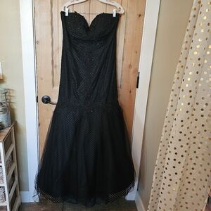 Mac Duggal Black Strapless Dress